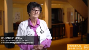 Dr. Sándor Mária csípőprotézis beültetés után