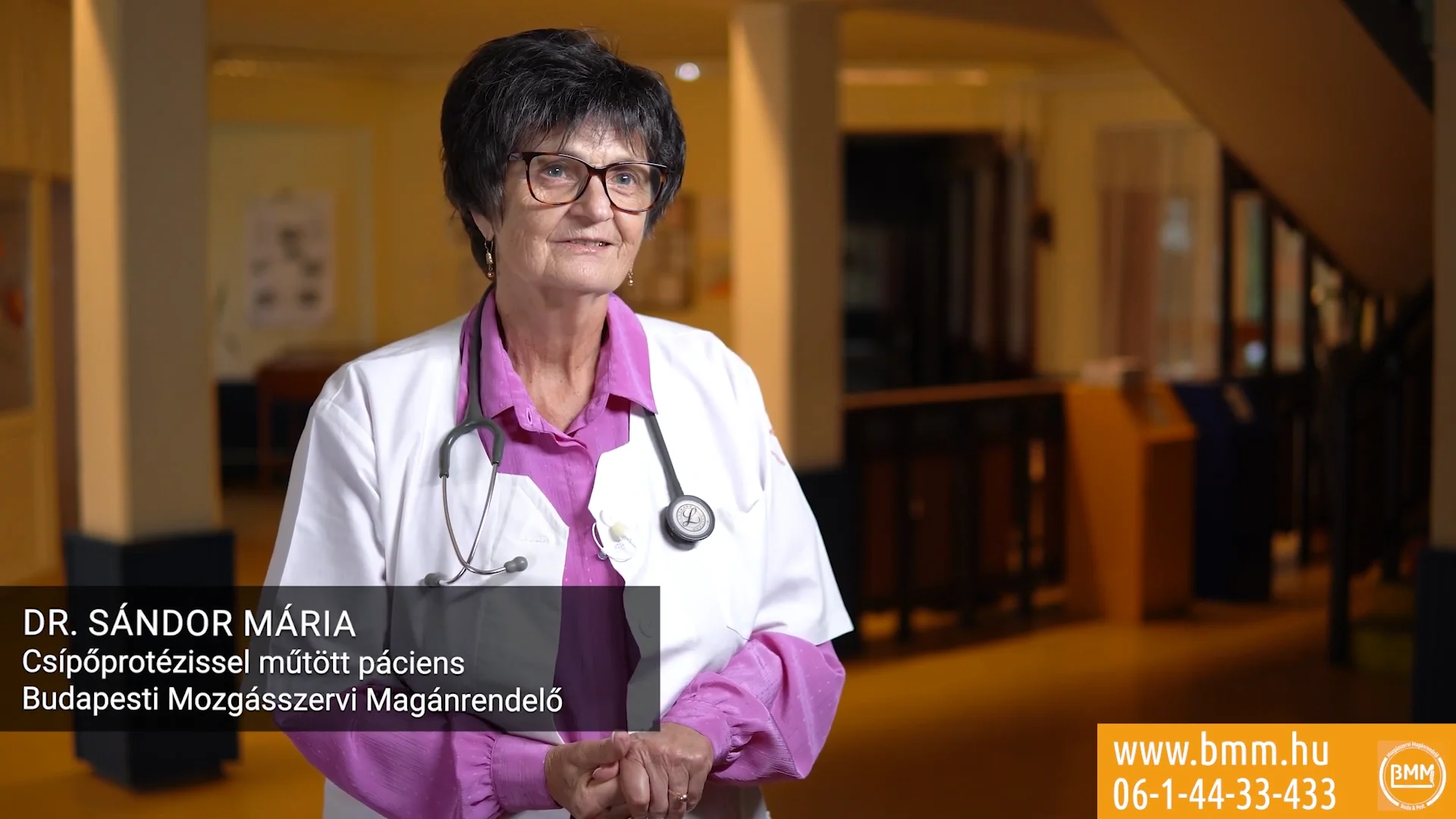 Dr. Sándor Mária csípőprotézis beültetés után